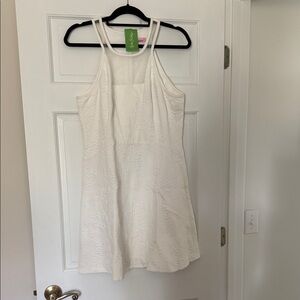 NWT Lilly Pulitzer White Textured Racerback Mini Dress